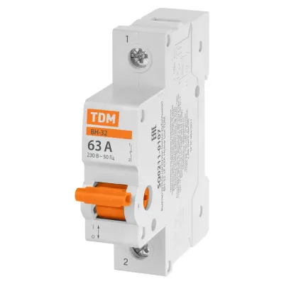 Выключатель нагрузки (мини-рубильник) ВН-32 1P 63A Home Use TDM