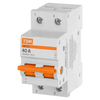 Выключатель нагрузки (мини-рубильник) ВН-32 2P 40A Home Use TDM