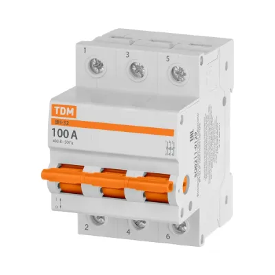 Выключатель нагрузки (мини-рубильник) ВН-32 3P 100A Home Use TDM