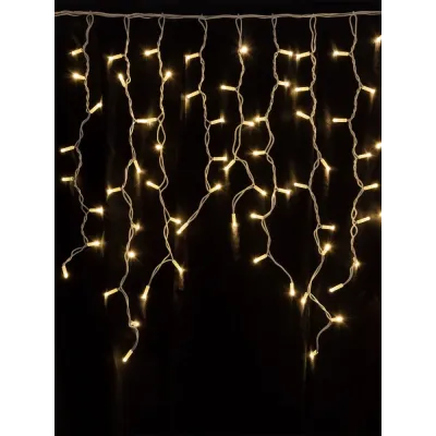 "Гирлянда светодиодная ""Бахрома"" 2х1м, 152LED, 3000К, бел. шнур, посл. подкл, IP65, 250 В"
