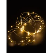 "Гирлянда светодиодная ""Роса50"" 50LED, 5м, 3000К, 3хАА"