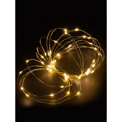 "Гирлянда светодиодная ""Роса50"" 50LED, 5м, 3000К, 3хАА"