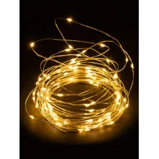 "Гирлянда светодиодная ""Роса100"" 100LED, 10м, 3000К, 3хАА"