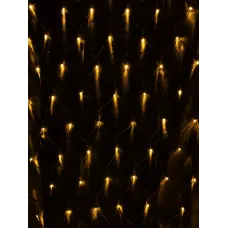 "Гирлянда светодиодная ""Сеть"" 1,5х1,5 м, 120LED, 2700К, черный шнур, посл. подкл, IP65, 250 В"