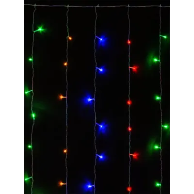 "Гирлянда светодиодная ""Занавес"" 1,5х1,5 м, 168LED, многоцветн., 8 режимов, 250 В, IP20"