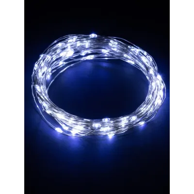 "Гирлянда светодиодная ""Роса 100-Д"" 10 м, 100LED, белый, ПДУ, USB, IP20"