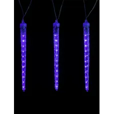 "Гирлянда светодиодная ""Сосульки фигурные"" 2,1 м, 176LED, 8 шт, падающий синий свет, 250 В, IP44"