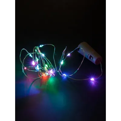 "Гирлянда-пробка для бутылки ""Роса20"" 20LED, 2м, RGB, 3хAG13/LR44"