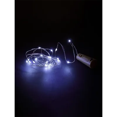 "Гирлянда-пробка для бутылки ""Роса20"" 20LED, 2м, 6000К, 3хAG13/LR44"