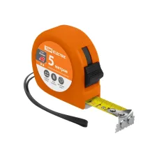 Рулетка, длина 5 м, стальная лента, ширина 19 мм, прорезиненное покрытие, магнит, ''Рубин''