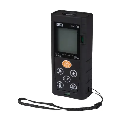 Рулетка лазерная ЛР-100, дальность 100 м, точность 2 мм, подсветка, IP54, 2хAAA, ''Алмаз''