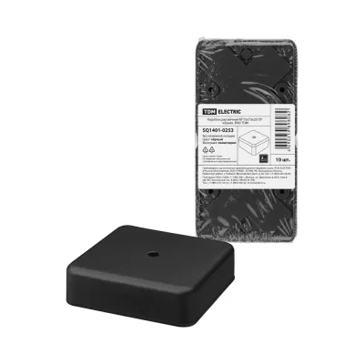 Коробка распаячная КР 75х75х20 ОП черная IP40 TDM