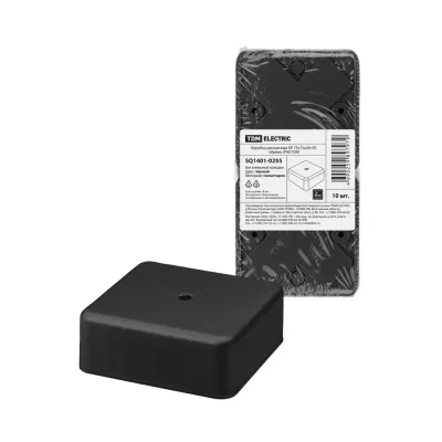 Коробка распаячная КР 75х75х28 ОП черная IP40 TDM