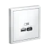 ARTGALLERY USB розетка A + тип-C 45Вт высокоскор.заряд. QC, PD, механизм, лотос