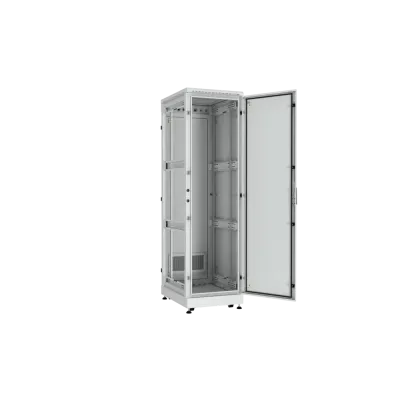 Напольный шкаф 19'' 42U промышленный цельнометаллические двери степень защиты IP54 Ш600хВ2070хГ800мм серый.