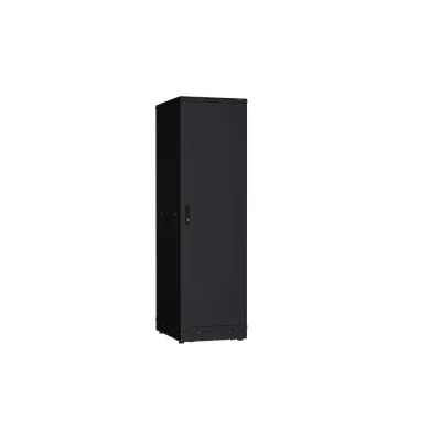 Напольный шкаф 19'' 42U металлические двери металлические стенки Ш800хВ2010хГ800мм в разобранном виде черный