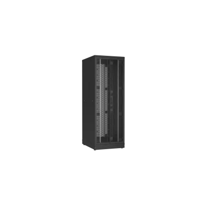 Напольный шкаф NIKOMAX серии TFR-R2 19'', 47U, двустворчатые перфорированные двери, металлические стенки, Ш800хВ2232хГ1000мм, в разобранном виде, черный