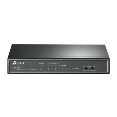 Коммутатор неуправляемый 8 портов RJ45 10 100 Мб/с PoE 41Вт