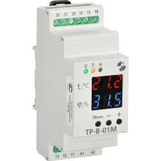 Реле температуры и влажности ТР-В-01М без датчика -40...+80°C, 0...99%, 220/230В 50Гц, индикация значения температуры и влажности, два канала управления, 