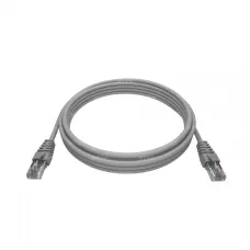Патч-корд 2хRJ45/8P8C, T568B UTP 5e кат. литой 0.3 метра, LSZH, серый