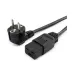 Шнур питания NTSS для БРП IEC 60320 C19 - CEE 7/7  Schuko. 3х1.5. 1.8 м. ГОСТ