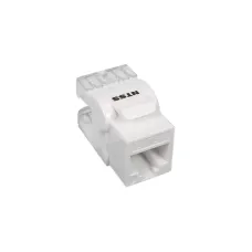 Модуль розеточный Keystone UTP RJ45 cat.5e. 180 градусов. белый
