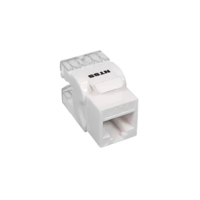 Модуль розеточный Keystone UTP RJ45 cat.6. 180 градусов. белый