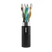 Витая пара F/UTP кат 5e 4 пары 24 AWG одножильный PE внешний черный 305м Витая пара F/UTP кат 5e 4 пары 24 AWG одножильный PE внешний черный 305м