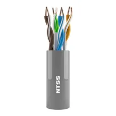 Витая пара U/UTP кат 6 4 пары 23 AWG одножильный LSZH нг(А)-HF внутренний серый 305м