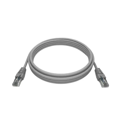 Патч-корд 2хRJ45/8P8C, T568B UTP 5e кат. Литой CCA  1 метр, PVC, серый
