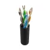 Кабель витая пара U/UTP 5e 4 пары одножильный 24AWG медь 305м внешний PE черный