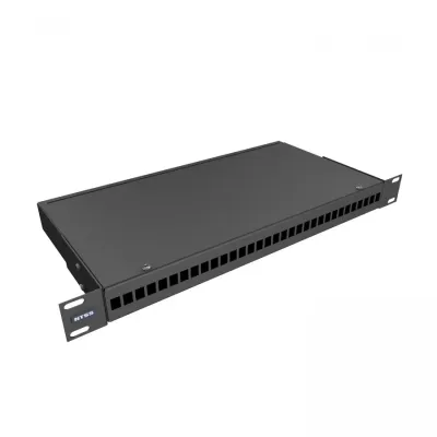 Кросс распределительный стоечный 1U до 32 портов под SC/LC duplex (сплошная панель) RAL 9005