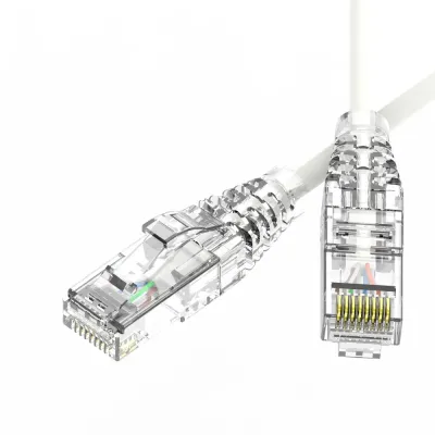Патч-корд неэкранированный SLIM CAT6 U/UTP 4х2, 28 AWG, LSZH, белый, 0,5м