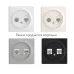Розетка двойная антенна/компьютер TV/RJ45 кат.5e, цвет бежевый (серия Florence)
