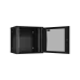 Настенный разборный шкаф Essential Line 19'' 12U стеклянная дверь Ш600хВ569хГ450мм 1 пара монтажных направляющих черный