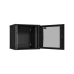Настенный разборный шкаф Essential Line 19'' 12U стеклянная дверь Ш600хВ569хГ450мм 1 пара монтажных направляющих черный