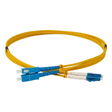 Патч-корд оптический, PVC, дуплексный, LC/UPC-SC/UPC, SM OS2, 1.0 м