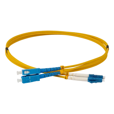 Патч-корд оптический, PVC, дуплексный, LC/UPC-SC/UPC, SM OS2, 1.0 м