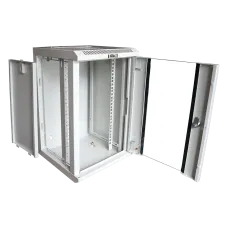 Шкаф настенный 10', 12U 312x300, стеклянная дверь, серый, установочный размер 236 мм