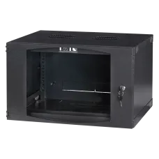 Шкаф настенный Next, 9U 550x450, стеклянная дверь, черный