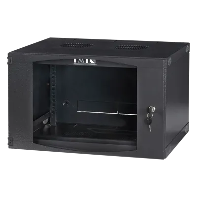 Шкаф настенный Next, 9U 550x450, стеклянная дверь, черный