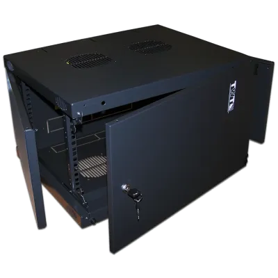 Шкаф настенный Next, 18U 550x600, металлическая дверь, черный