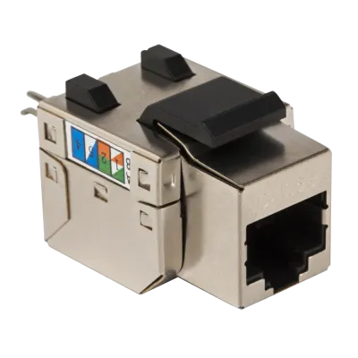 Модуль Keystone RJ45, Cat.5E, STP, 90 градусов, белый