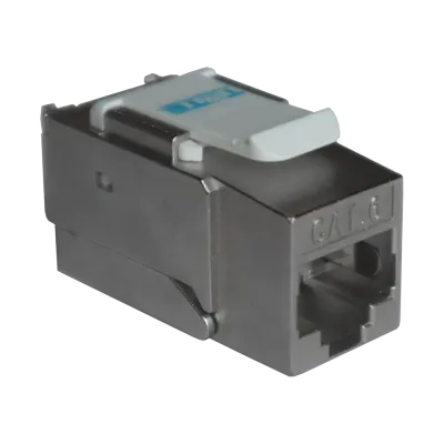Модуль Keystone RJ45, Cat.6, STP, 90 градусов, белый