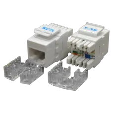 Модуль Keystone RJ45, Cat.5E, UTP, 180 градусов, белый