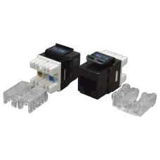 Модуль Keystone RJ45, Cat.6, UTP, 180 градусов, черный
