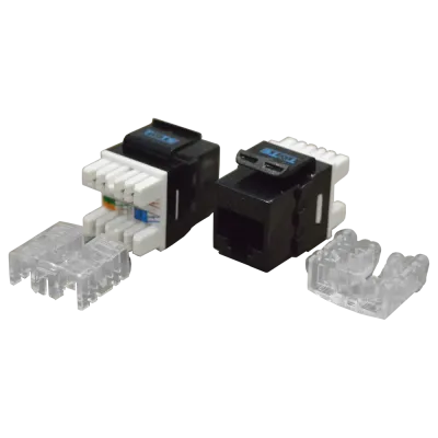 Модуль Keystone RJ45, Cat.6, UTP, 180 градусов, черный
