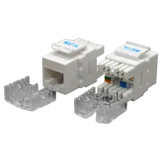 Модуль Keystone RJ45, Cat.6, UTP, 180 градусов, белый