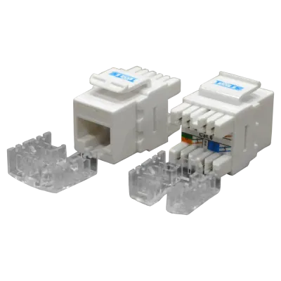 Модуль Keystone RJ45, Cat.6, UTP, 180 градусов, белый