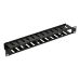 Органайзер кабельный 19'' c крышкой, 1U